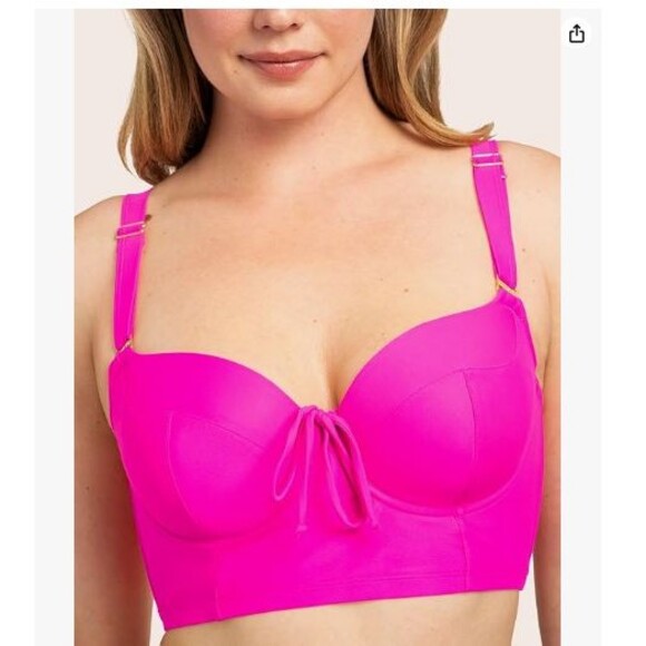 Smart & Sexy Women's Swimwear Underwire Bikini Top 40DDD Fuchia Sizzle NWT - Picture 5 of 6